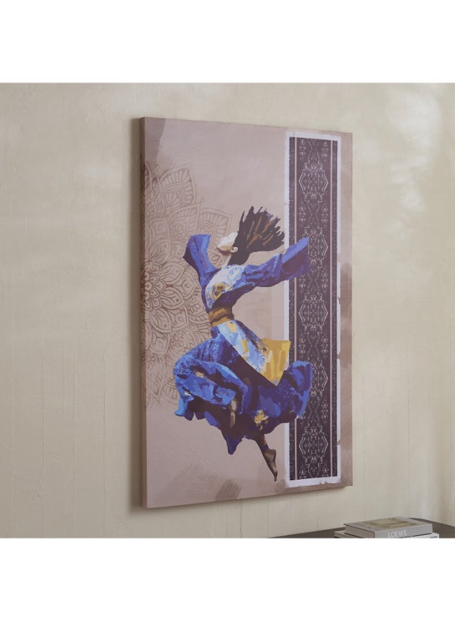 Home Box Madiha Printed Arabic Wall Art - Blue - Image 1
